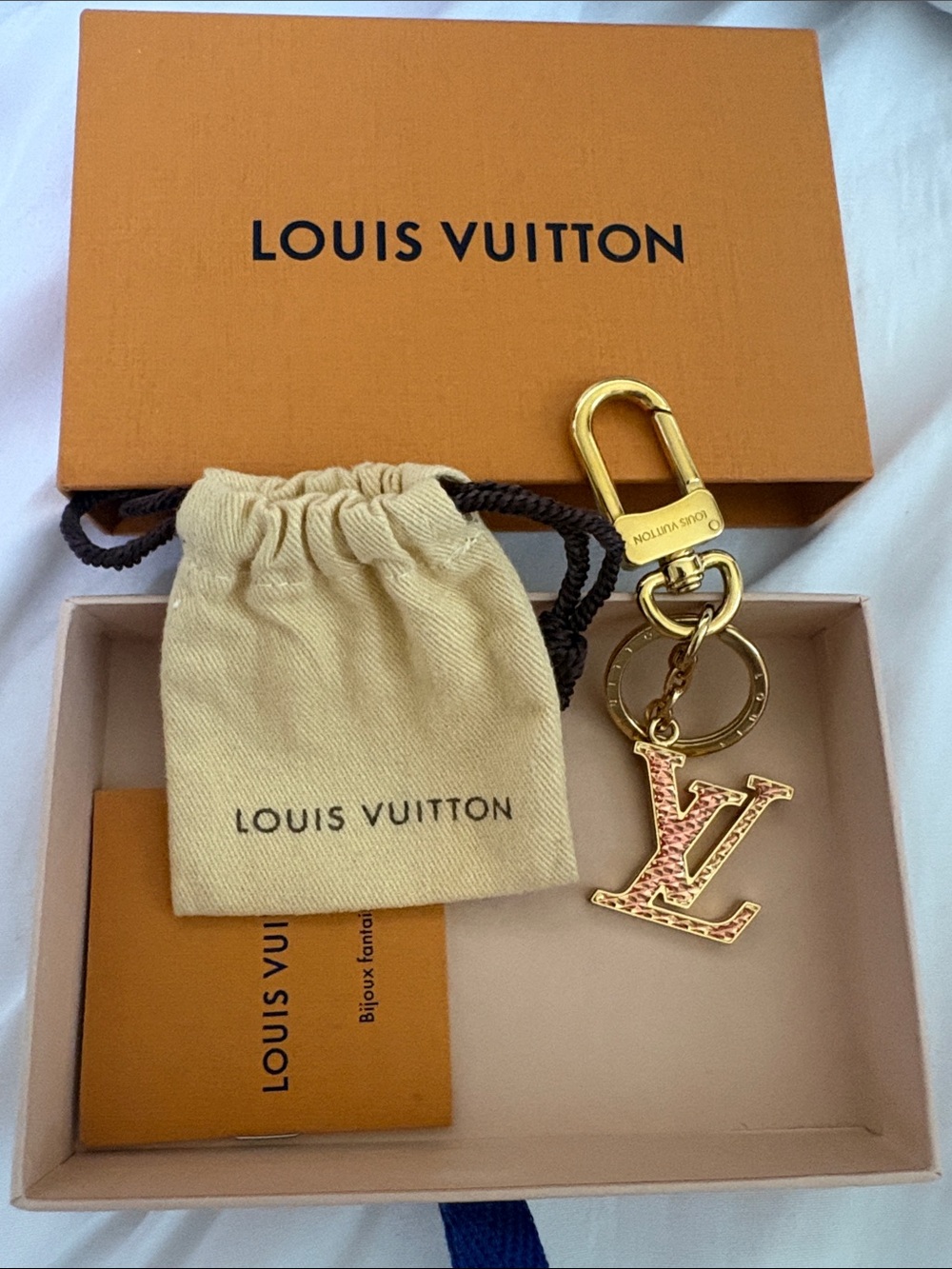 Louis Vuitton 🌼Full inclusion 🌼 Porte-Cles Nanogram Gold Keychain. - Picture 3 of 12